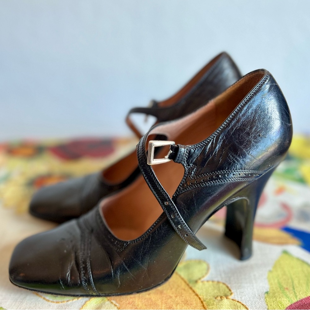 PRADA Mary Jane Pumps Women’s Size 38 (7.5) Black Vintage 90s - Picture 10 of 13